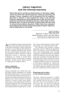 Labour inspection and the informal economy