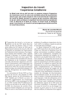 Inspection du travail: l'expérience brésilienne