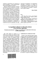La igualdad mediante la educación obrera y los servicios especiales