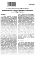 La educación obrera en el Reino Unido: realizaciones del Congreso Sindical de Gran Bretaña y del Colegio Ruskin
