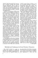 Methods and techniques for rural workers' education
