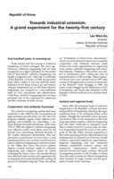 Towards industrial unionism: a grand experiment for the twenty-first century : Republic of Korea