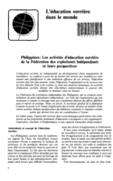Les activités d'éducation ouvrière de la fédération des exploitants indépendants et leurs perspectives: Philippines