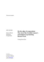 On the edge of corporatism: the role of the Swedish women's associations in promoting decent work 