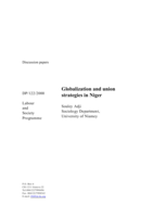 Globalization and union strategies in Niger: (abridged version of the French original)