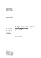 The open method  of co-ordination: a supranational form of governance?