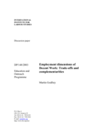 Employment dimensions of decent work: trade-offs and complementarities