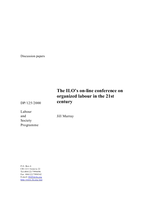 The ILO's on-line conference on organized labour in the 21st century
