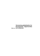Harnessing globalization for development: opportunities and obstacles
