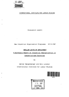 Smaller units of employment: a synthesis report on industrial reorganisation in industrialised countries
