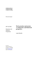 Work practices and norms: a comparative and historical perspective