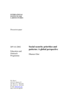 Social security priorities and patterns: a global perspective