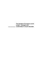 The Southern European social model: changes and continuities in recent decades