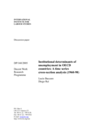 Institutional determinants of unemployment in OECD countries: a time series cross-section analysis (1960-98)