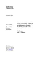 Social partnership and local development in Ireland: the limits to deliberation