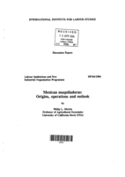 Mexican maquiladoras: origins, operations and outlook