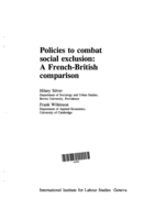 Policies to combat social exclusion: a french-british comparison