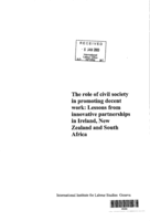 The role of civil society in promoting decent work: lessons from innovative partnerships in Ireland, New Zealand and South Africa