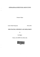 Privatisation, efficiency and employment