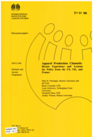 Apparel production channels: recent experience and lessons for policy from the US, UK and France