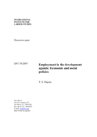 Employment in the development agenda: economic and social policies