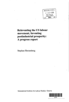 Reinventing the US labour movement, inventing postindustrial prosperity: a progress report