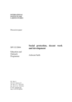 Social protection, decent work and development