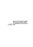 Issues in the analysis of global value chains and their impact on employment and incomes in India
