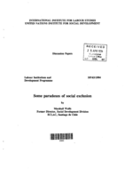 Some paradoxes of social exclusion
