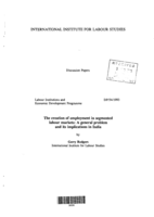 Creation of employment in segmented labour markets: a general problem and its implications in India