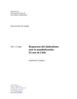 Respuestas del sindicalismo ante la mundialización: el caso de Chile