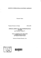 Empleo atipico en lima-metropolitana 1970-1987