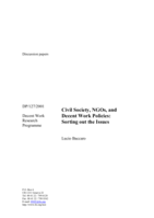 Civil society, NGOs, and decent work policies: sorting out the issues