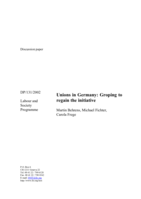 Unions in Germany: groping to regain the initiative