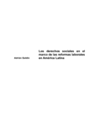 Los derechos sociales en el marco de las reformas laborales en América Latina