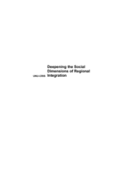 Deepening the social dimensions of regional integration