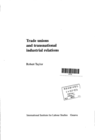 Trade unions and transnational industrial relations