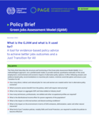 What is the GJAM and what is it used for?: a tool for evidence-based policy advice to achieve better jobs outcomes and a Just Transition for All