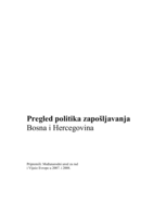 Employment policy review: Bosnia and Herzegovina