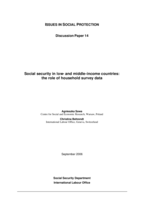 Social security in low- and middle-income countries: the role of household survey data