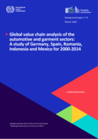 Global value chain analysis of the automotive and garment sectors: a study of Germany, Spain, Romania, Indonesia and Mexico for 2000-2014