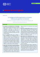 La inteligencia artificial generativa y el empleo: políticas para gestionar la transición