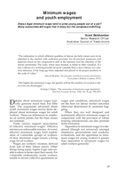 Minimum wages and youth employment