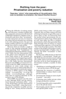 Profiting from the poor: privatization and poverty reduction