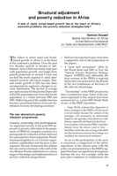 Structural adjustment and poverty reduction in Africa