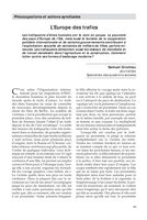 L'Europe des trafics