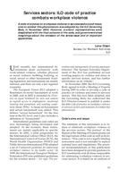 Service sectors: ILO code of practice combats workplace violence