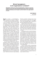 Moral harassment: work organization to blame