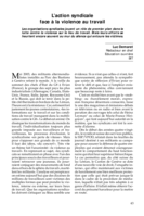 L'action syndicale face à la violence au travail