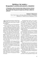 Building a fair society: Kyrgyzstan's unions and poverty reduction